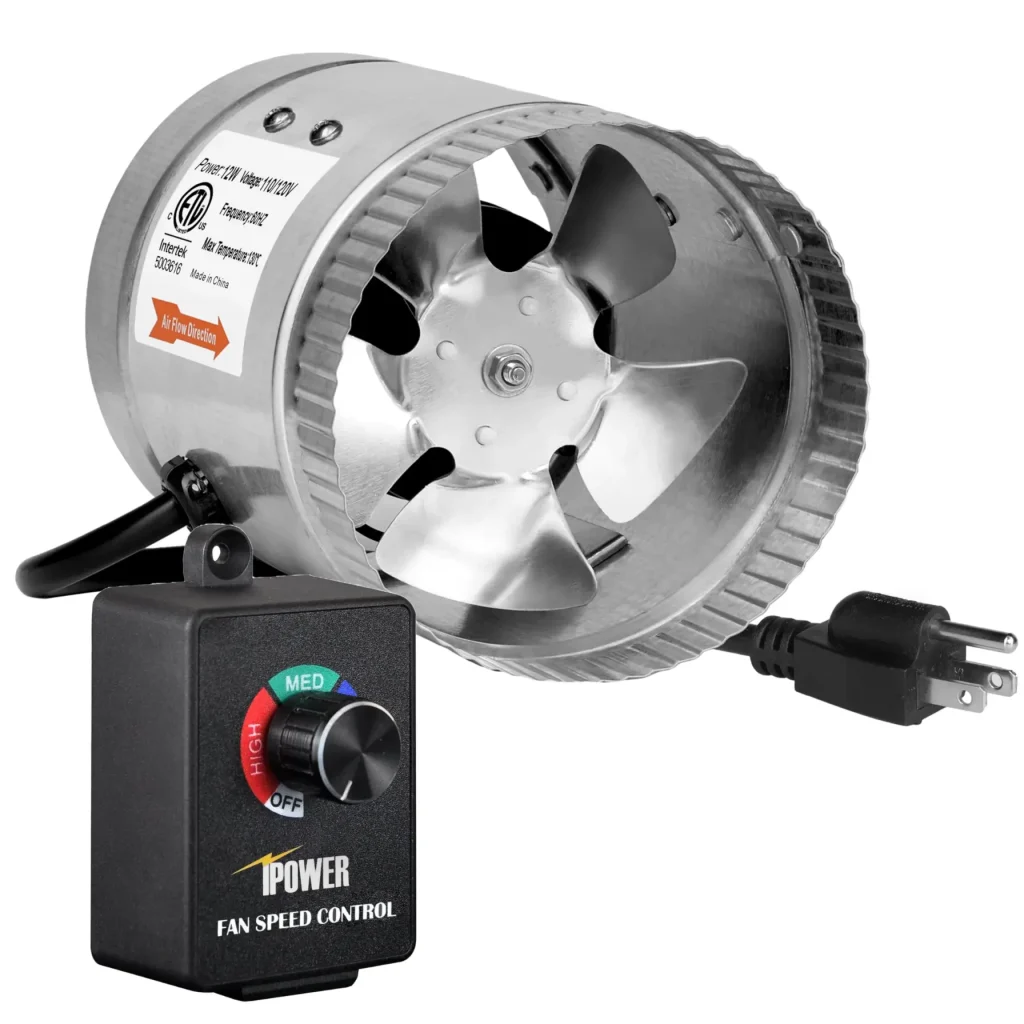 powered air duct booster fan