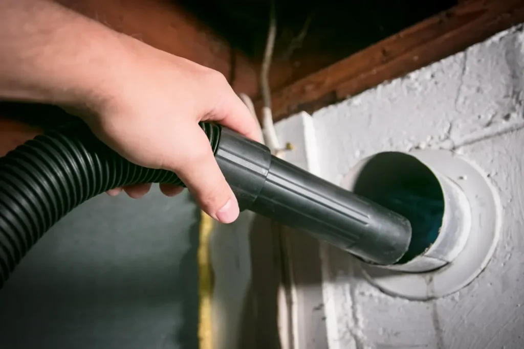 Duct cleaning service performed